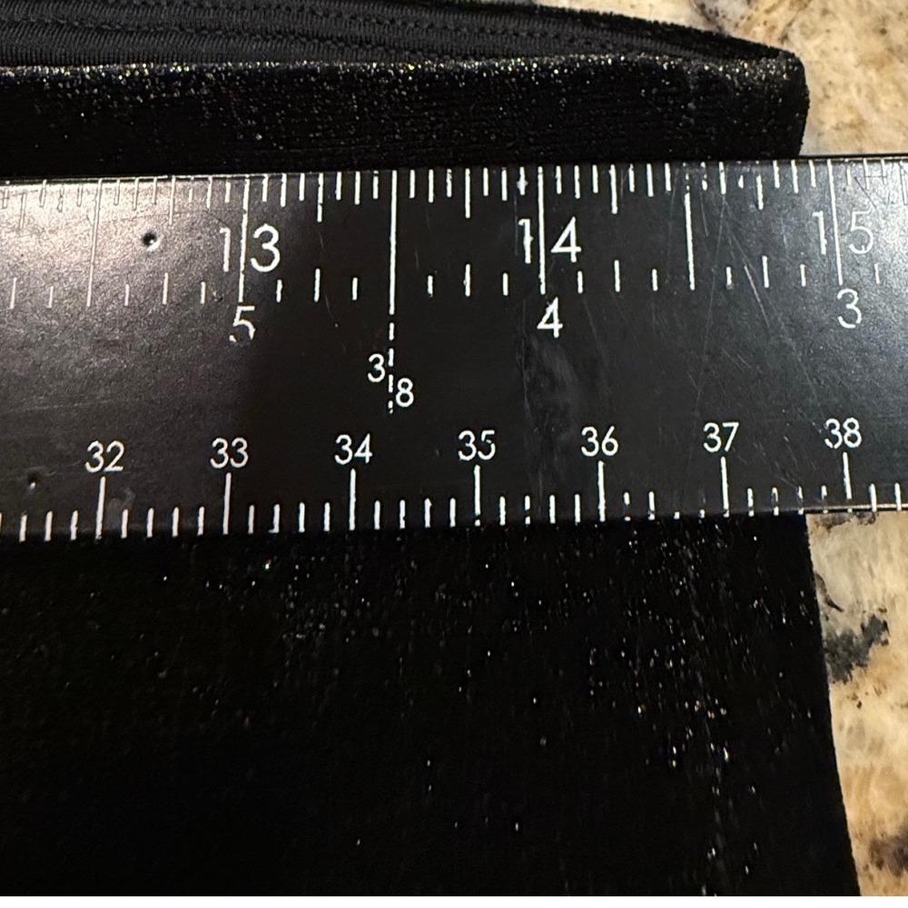Spanx Metallic Textured Leggings XL Black Gold Shimmer High Waist Compression - Picture 5 of 8